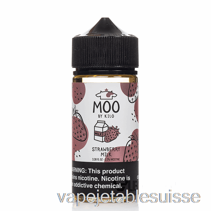 Vape Suisse Lait De Fraise - E-liquides Moo - 100ml 6mg